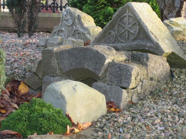 carved stones from Navan Abbey
